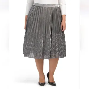 Wdny Plus Pleated Midi Skirt