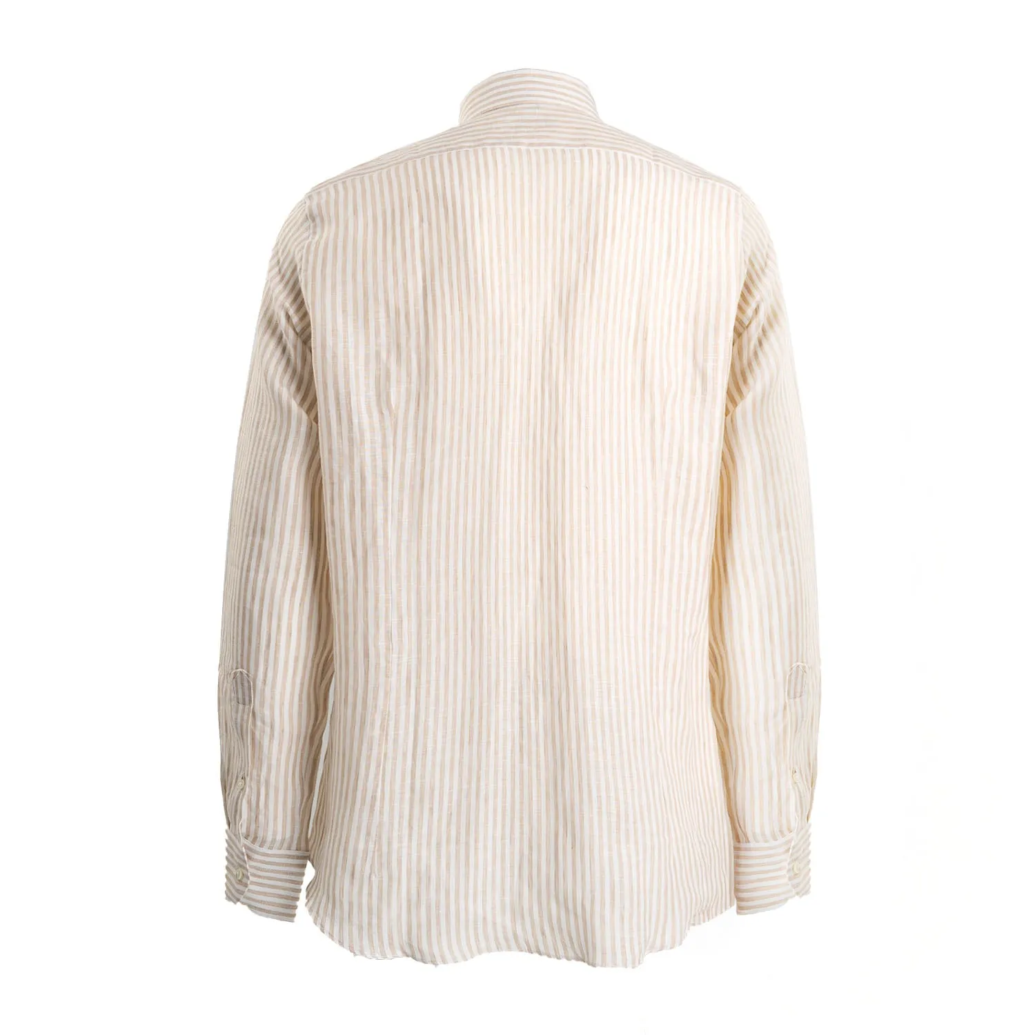 WHITE AND BEIGE LINEN SHIRT