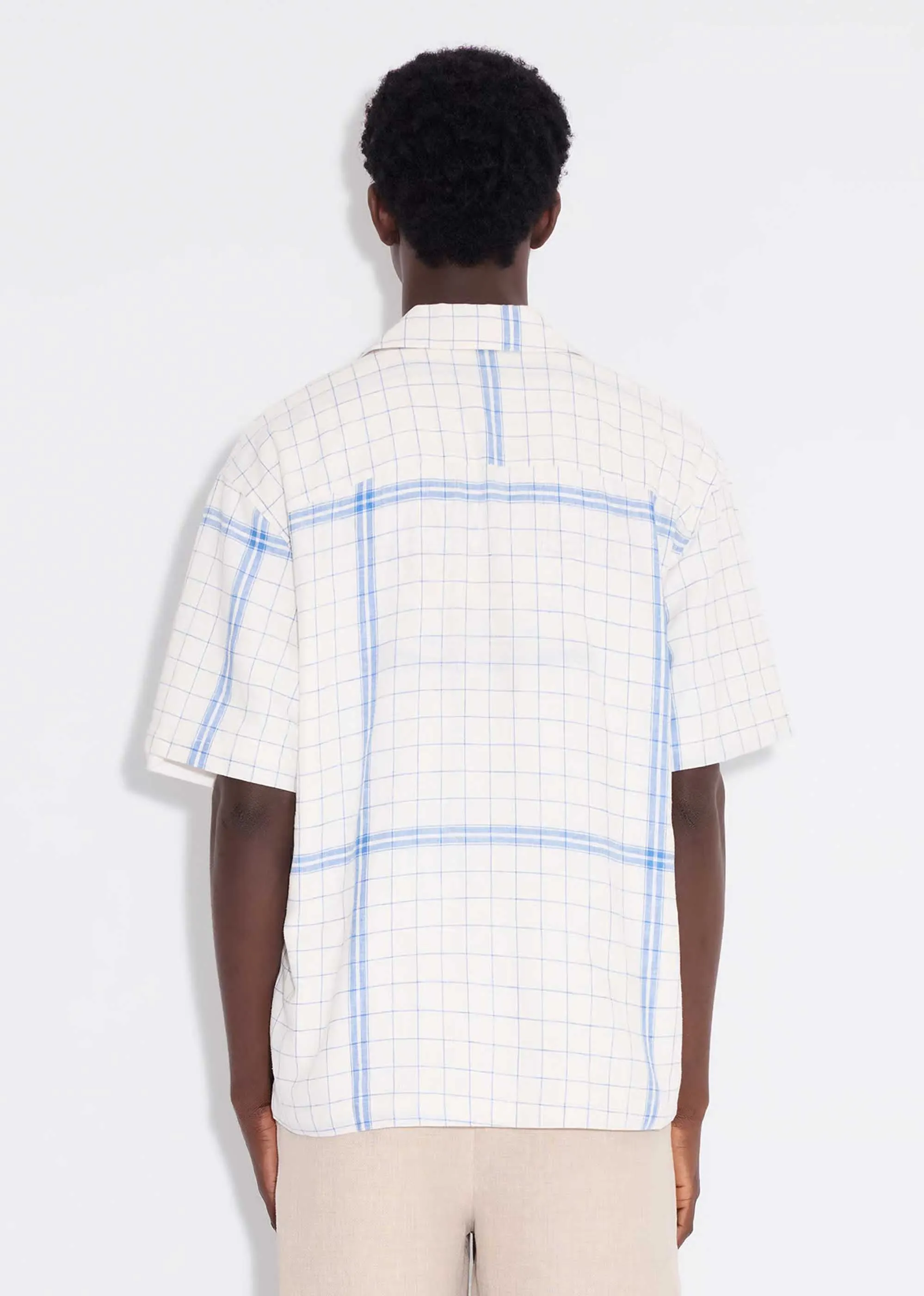 White Check Short Sleeve Shirt