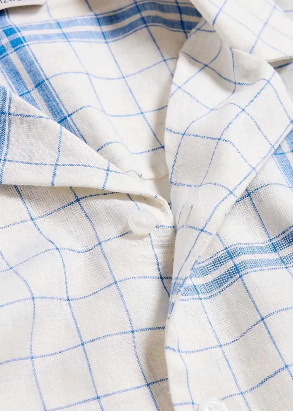 White Check Short Sleeve Shirt
