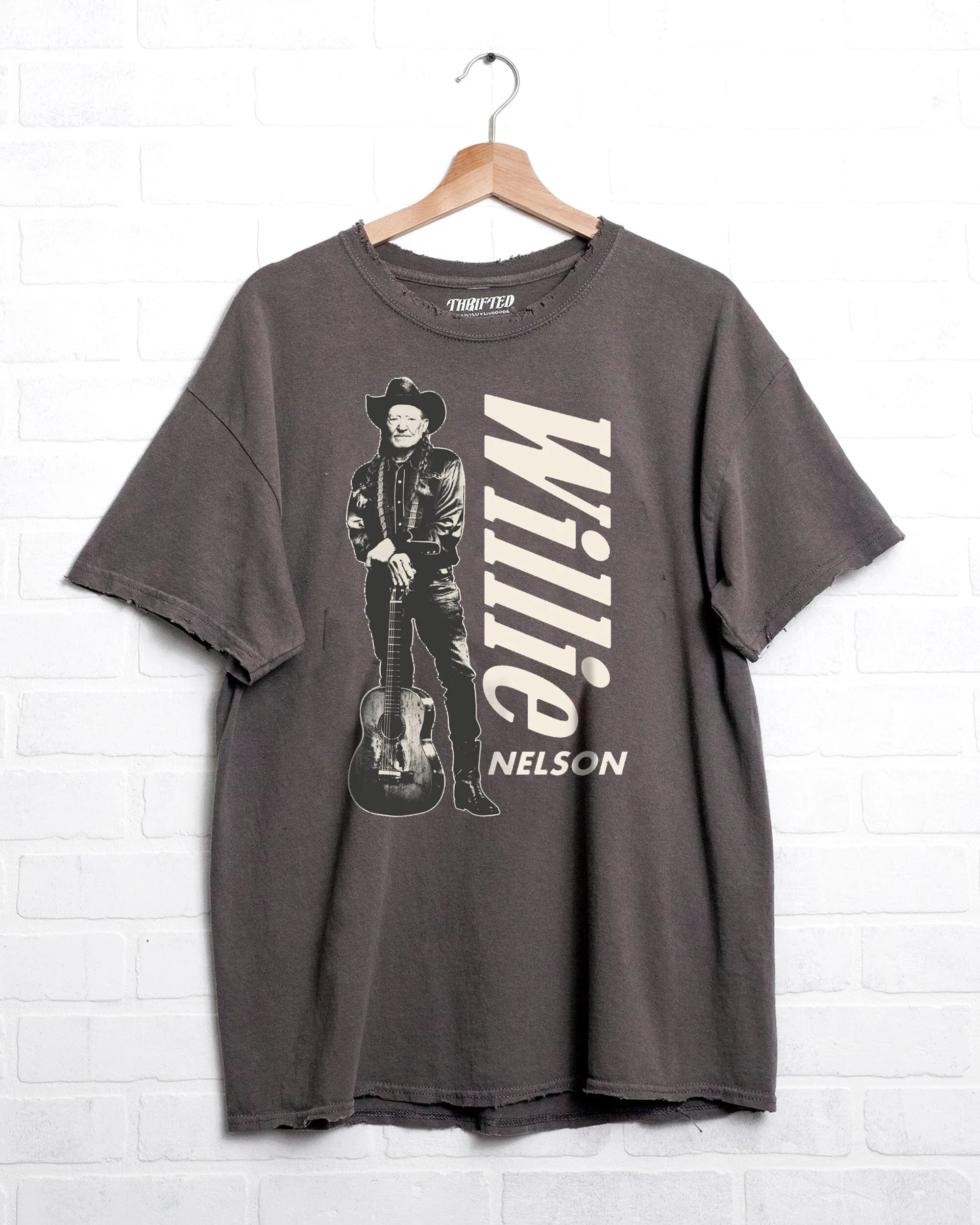Willie Nelson Stand Charcoal Thrifted Tee (FINAL SALE)
