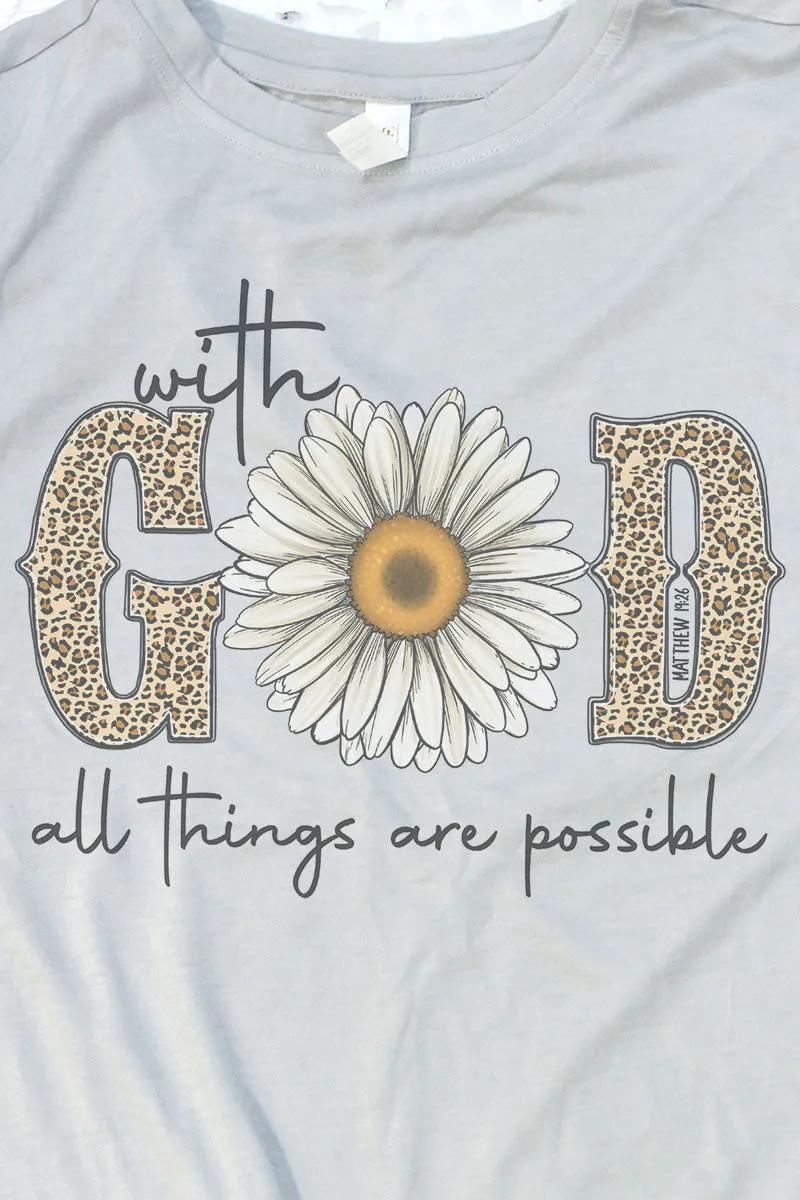 With God Daisy Adult Fusion ChromaSoft Performance T-Shirt