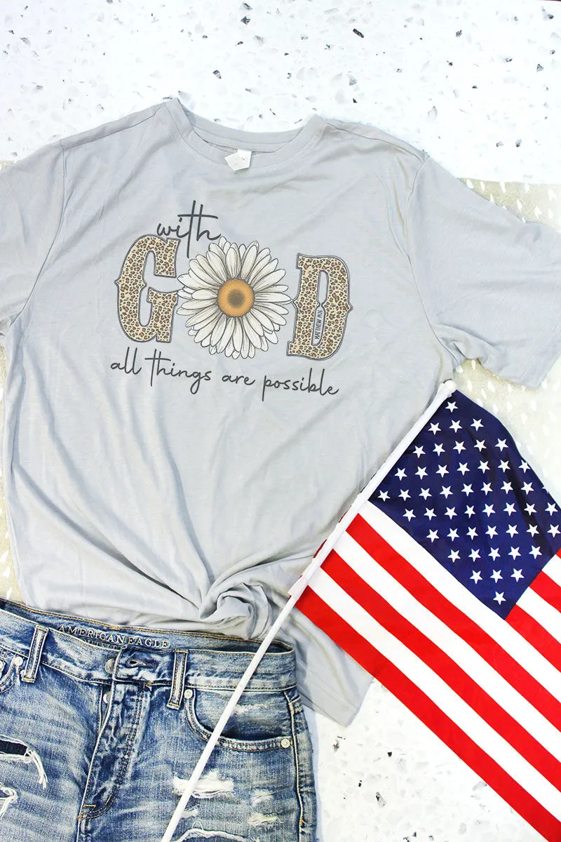 With God Daisy Adult Fusion ChromaSoft Performance T-Shirt