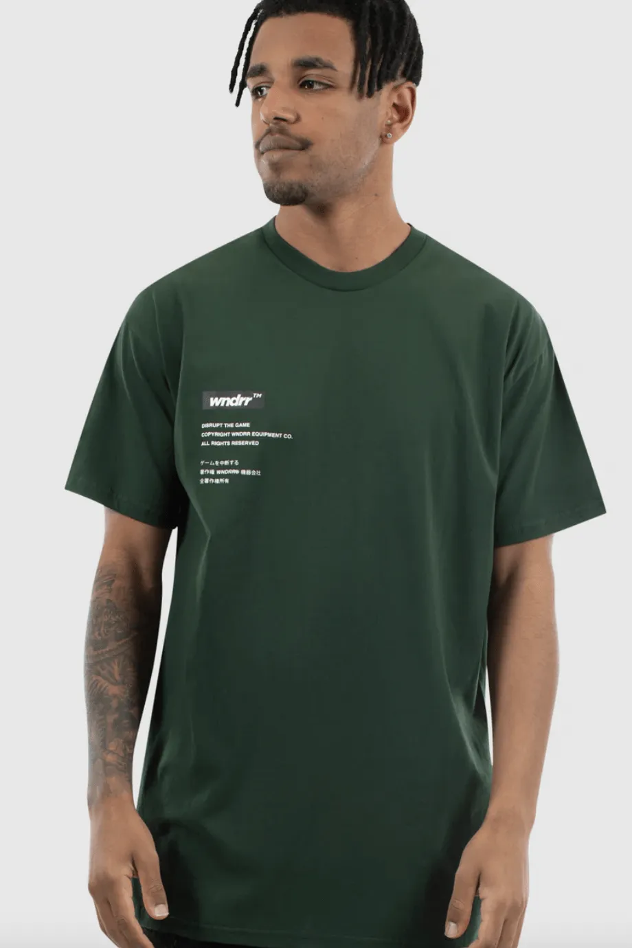 WNDRR HARD COPY CUSTOM FIT TEE - FOREST GREEN