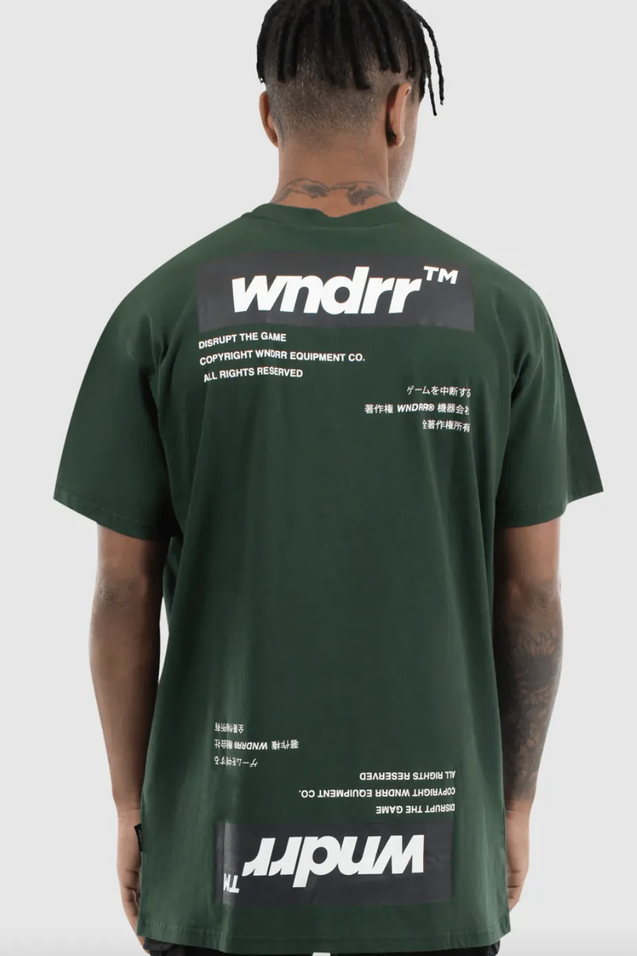 WNDRR HARD COPY CUSTOM FIT TEE - FOREST GREEN