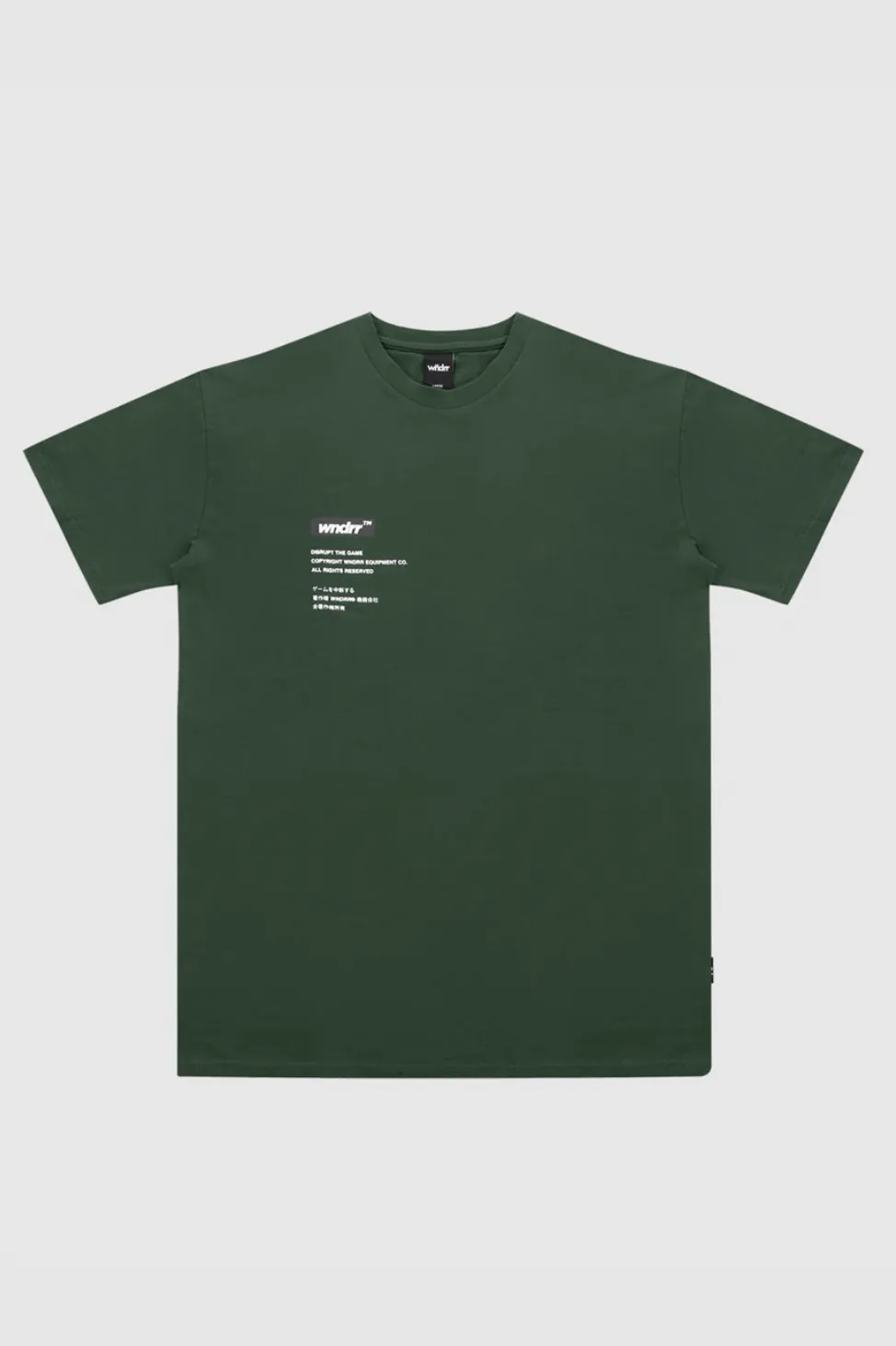 WNDRR HARD COPY CUSTOM FIT TEE - FOREST GREEN