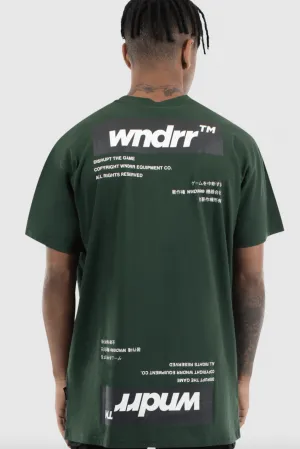 WNDRR HARD COPY CUSTOM FIT TEE - FOREST GREEN