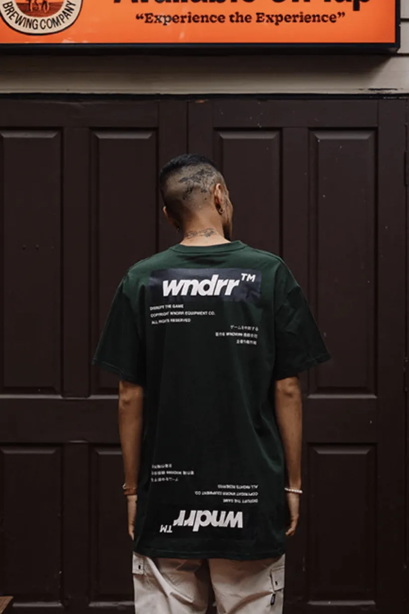 WNDRR HARD COPY CUSTOM FIT TEE - FOREST GREEN