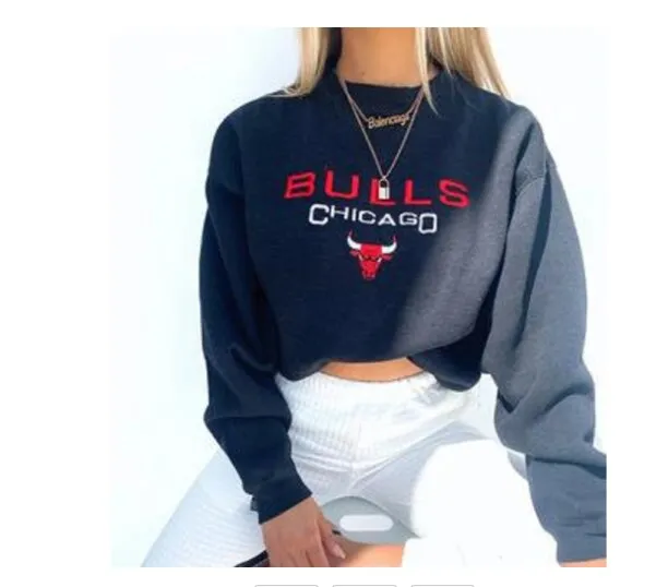 woloong Vintage Letter Print Autumn New Thin Crewneck Sweatshirt Women Fashion Tops Loose Long Sleeve Casual Girl Plus Size French Style