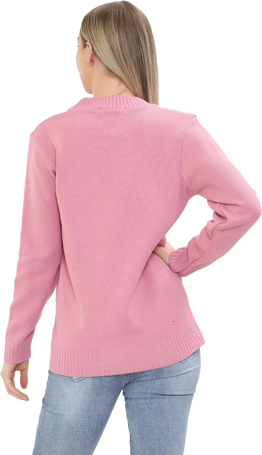 Women Knitted Plain Cardigan