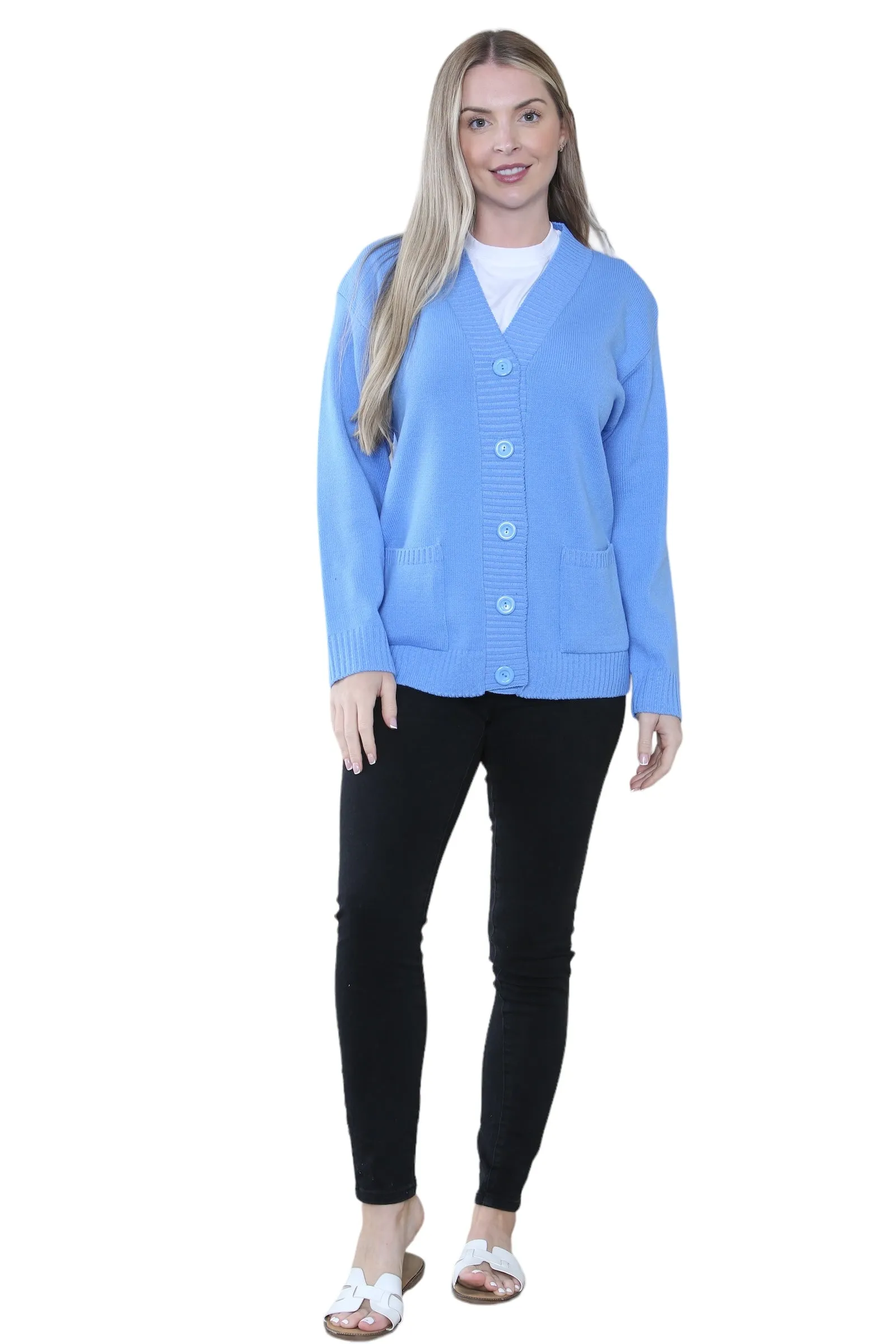 Women Knitted Plain Cardigan