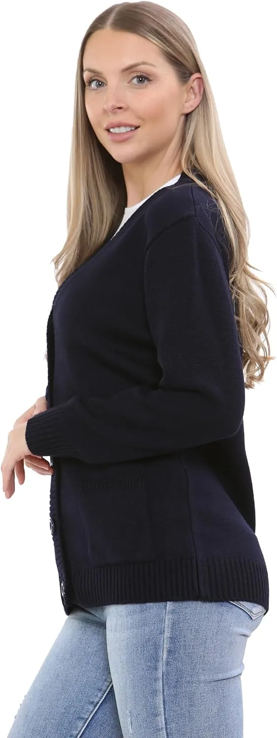 Women Knitted Plain Cardigan