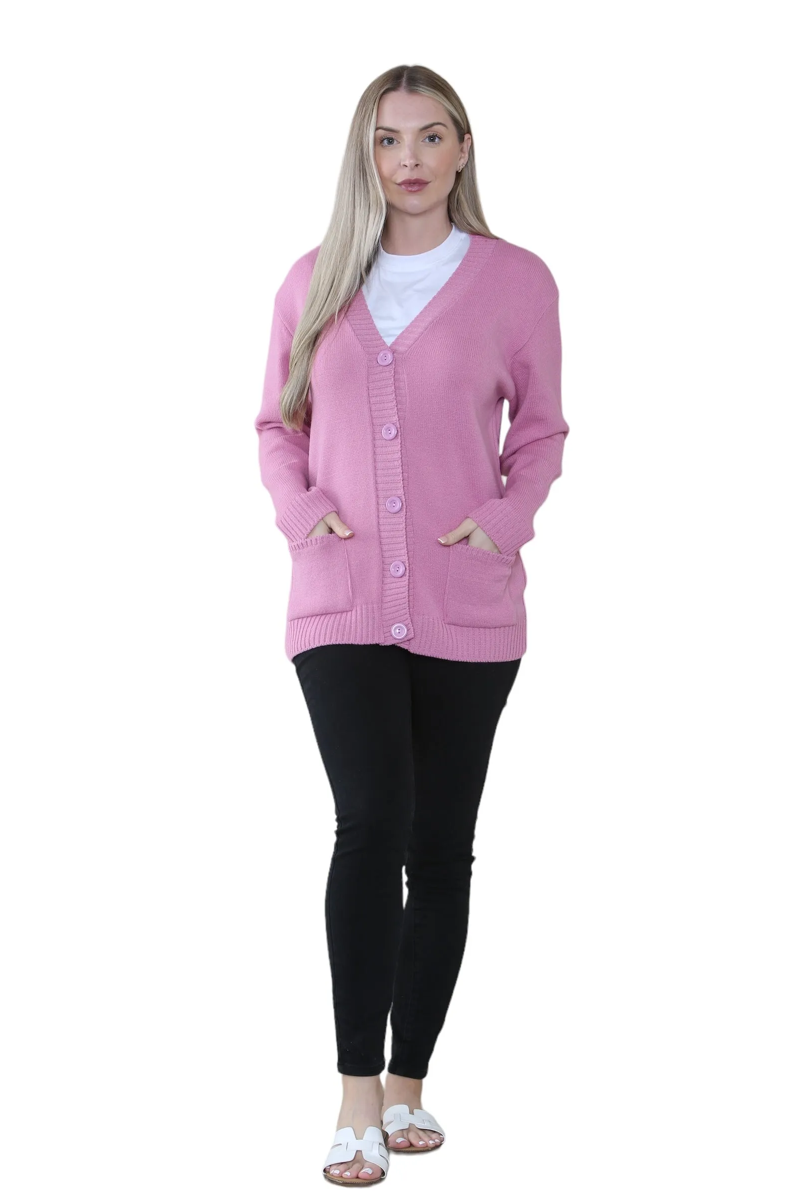Women Knitted Plain Cardigan
