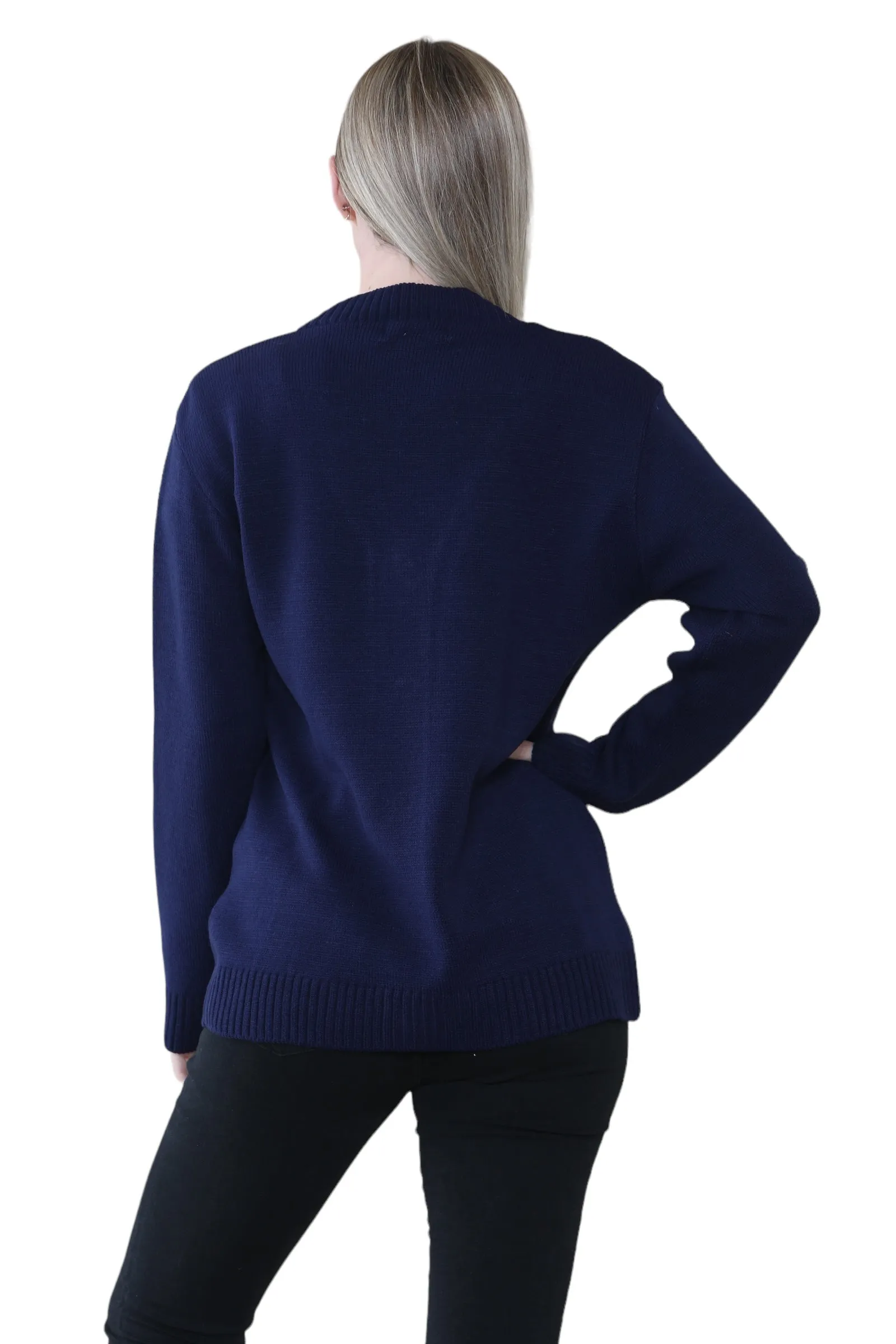 Women Knitted Plain Cardigan