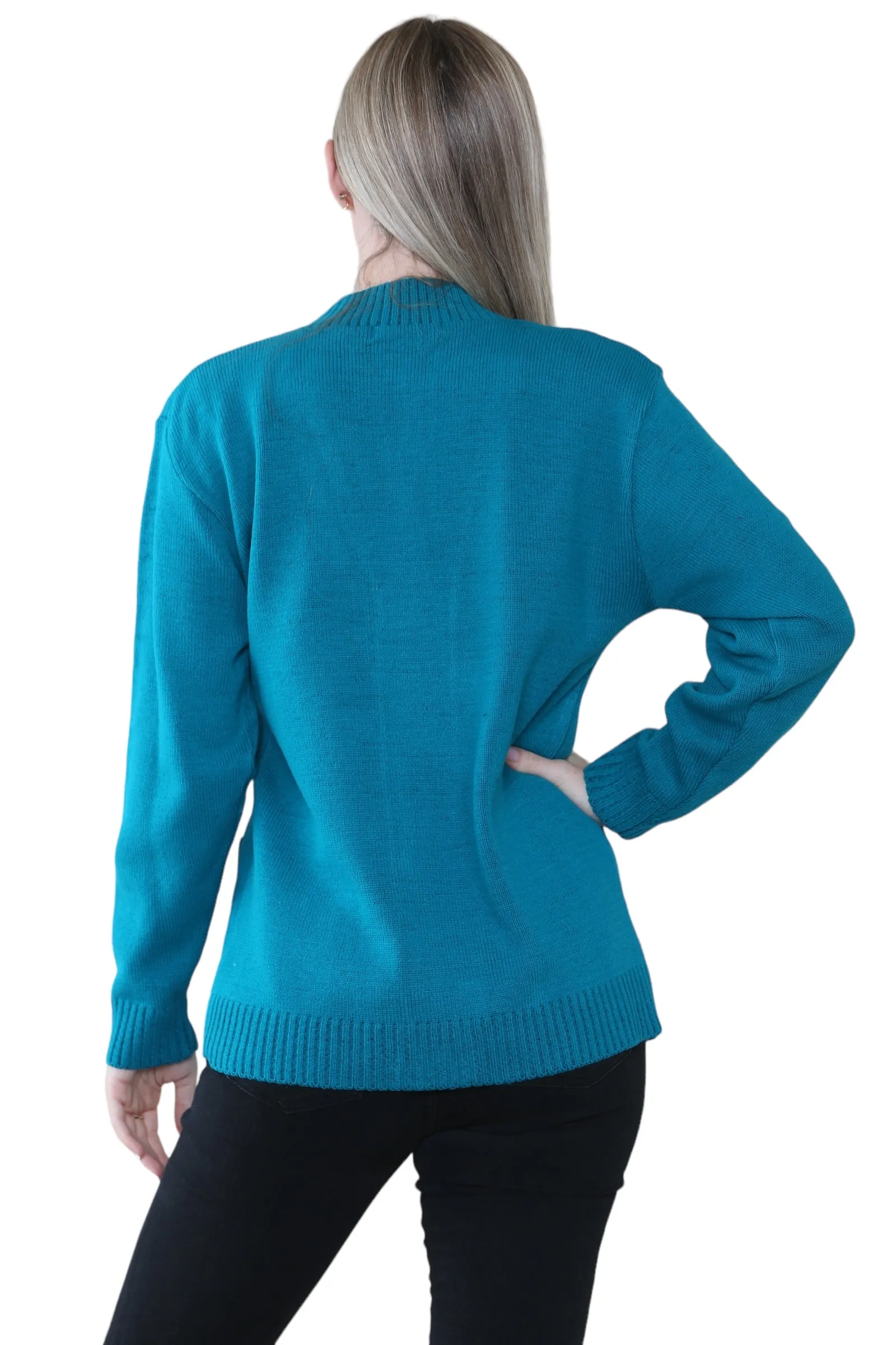Women Knitted Plain Cardigan