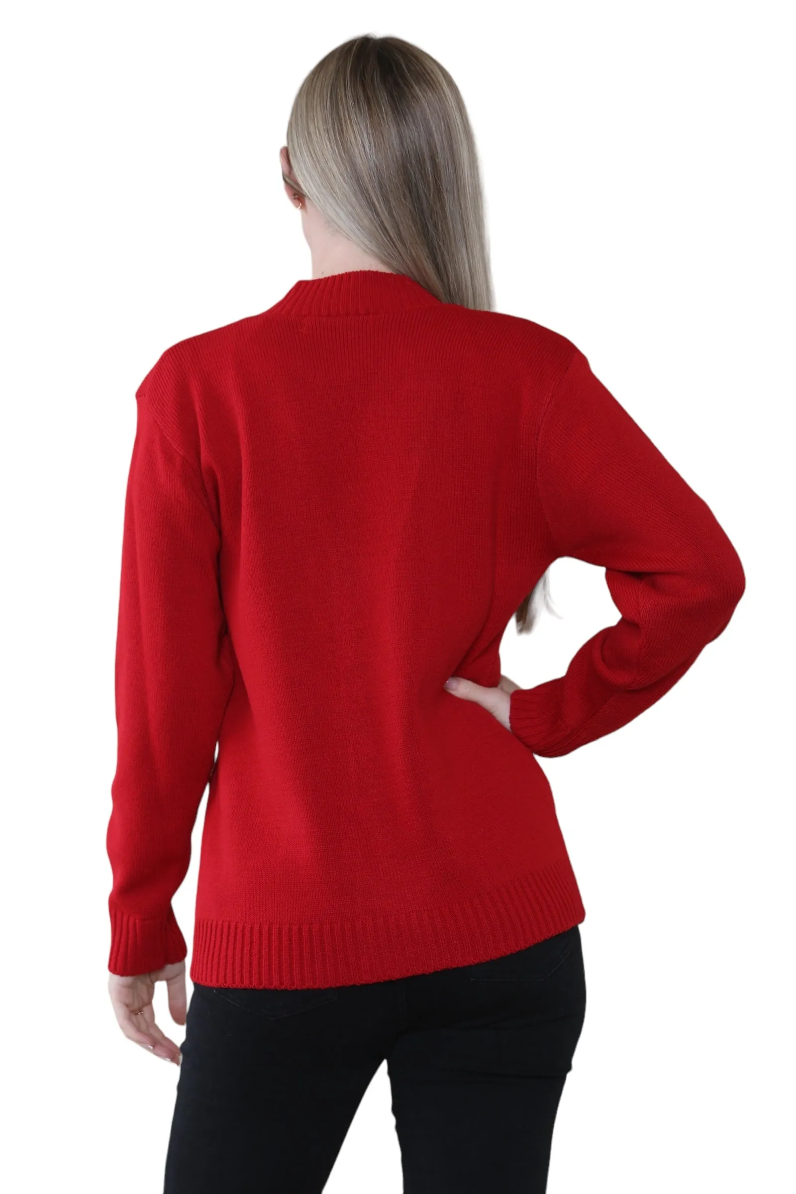Women Knitted Plain Cardigan