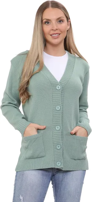 Women Knitted Plain Cardigan