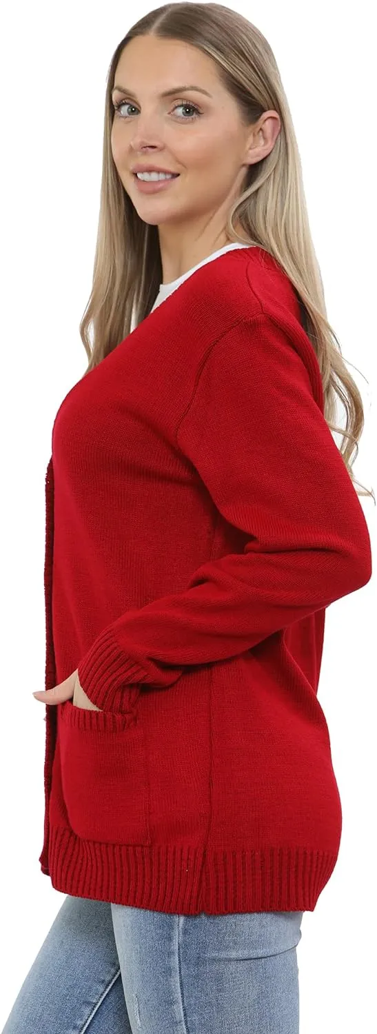 Women Knitted Plain Cardigan