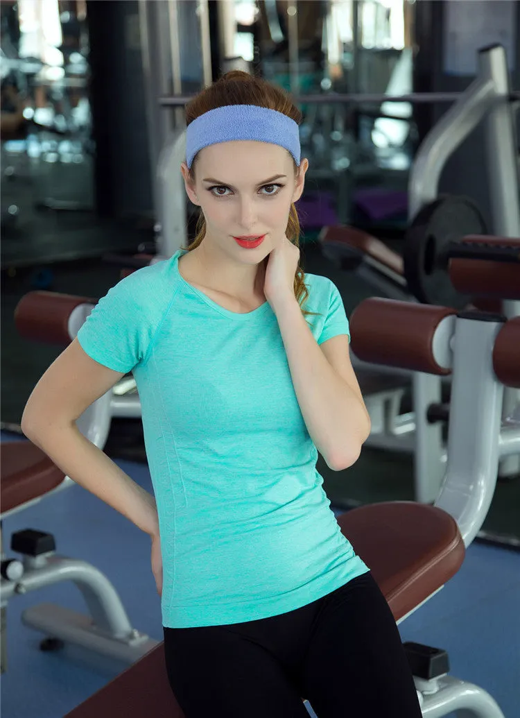 Women Professional Shirt for Fitness Running Sports T shirt Short-sleeved Quick Drying Tees Jogging Exercises Woman Tops