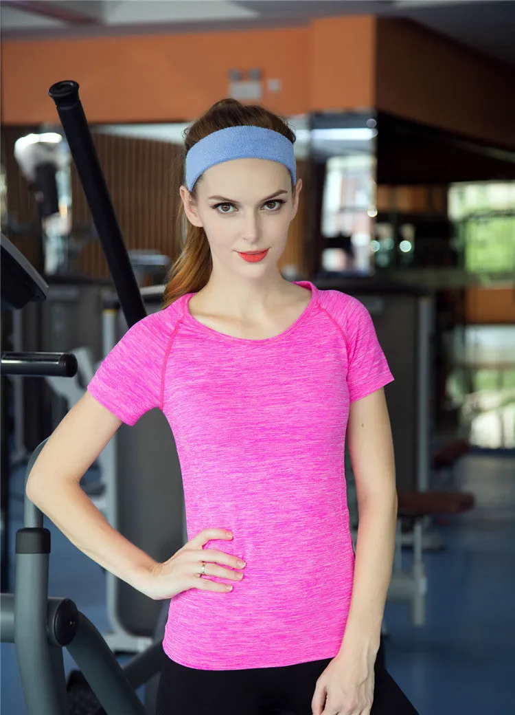 Women Professional Shirt for Fitness Running Sports T shirt Short-sleeved Quick Drying Tees Jogging Exercises Woman Tops