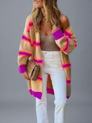 Women's Multi-Color Patchwork Cardigan