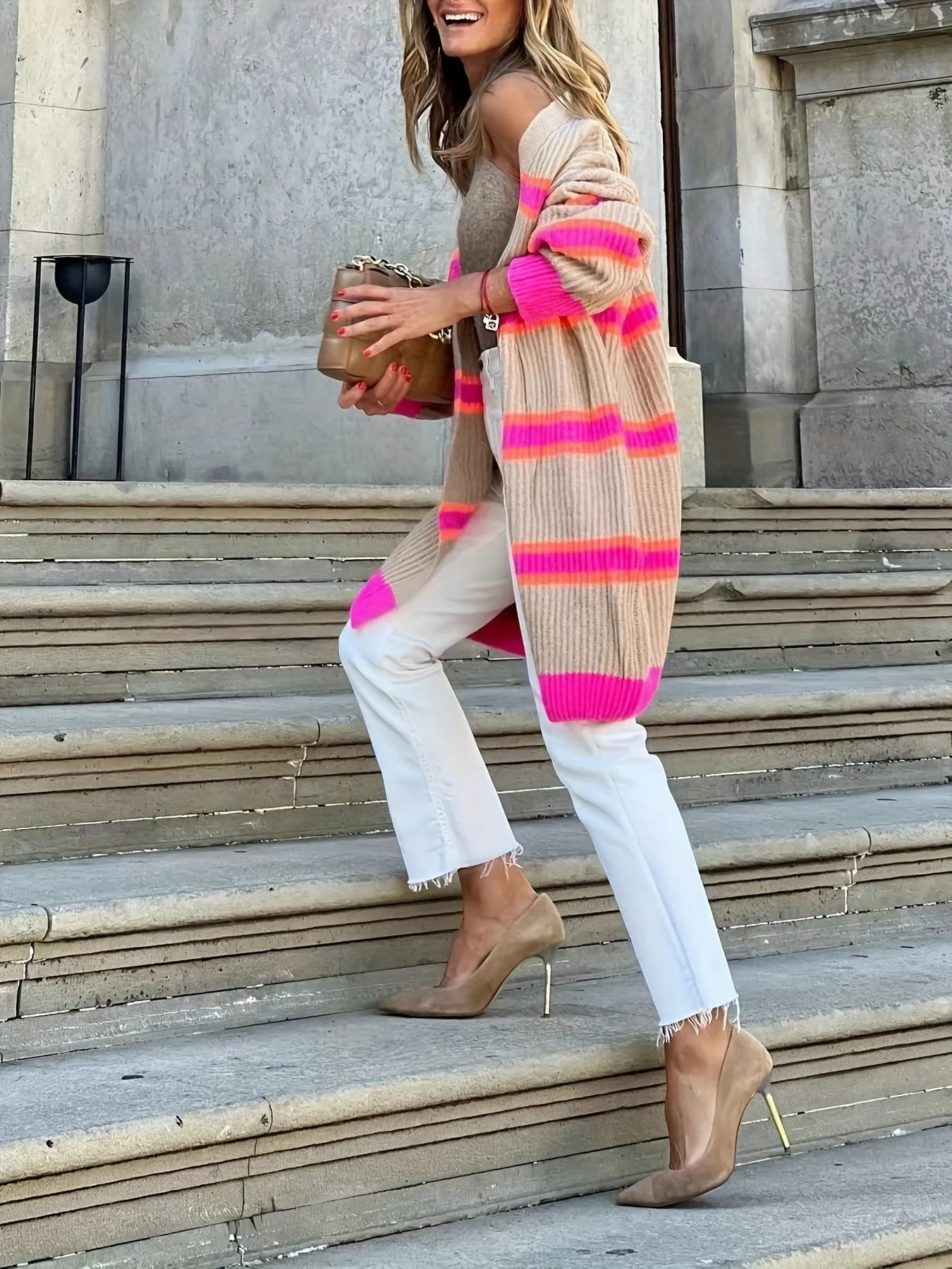 Women's Multi-Color Patchwork Cardigan