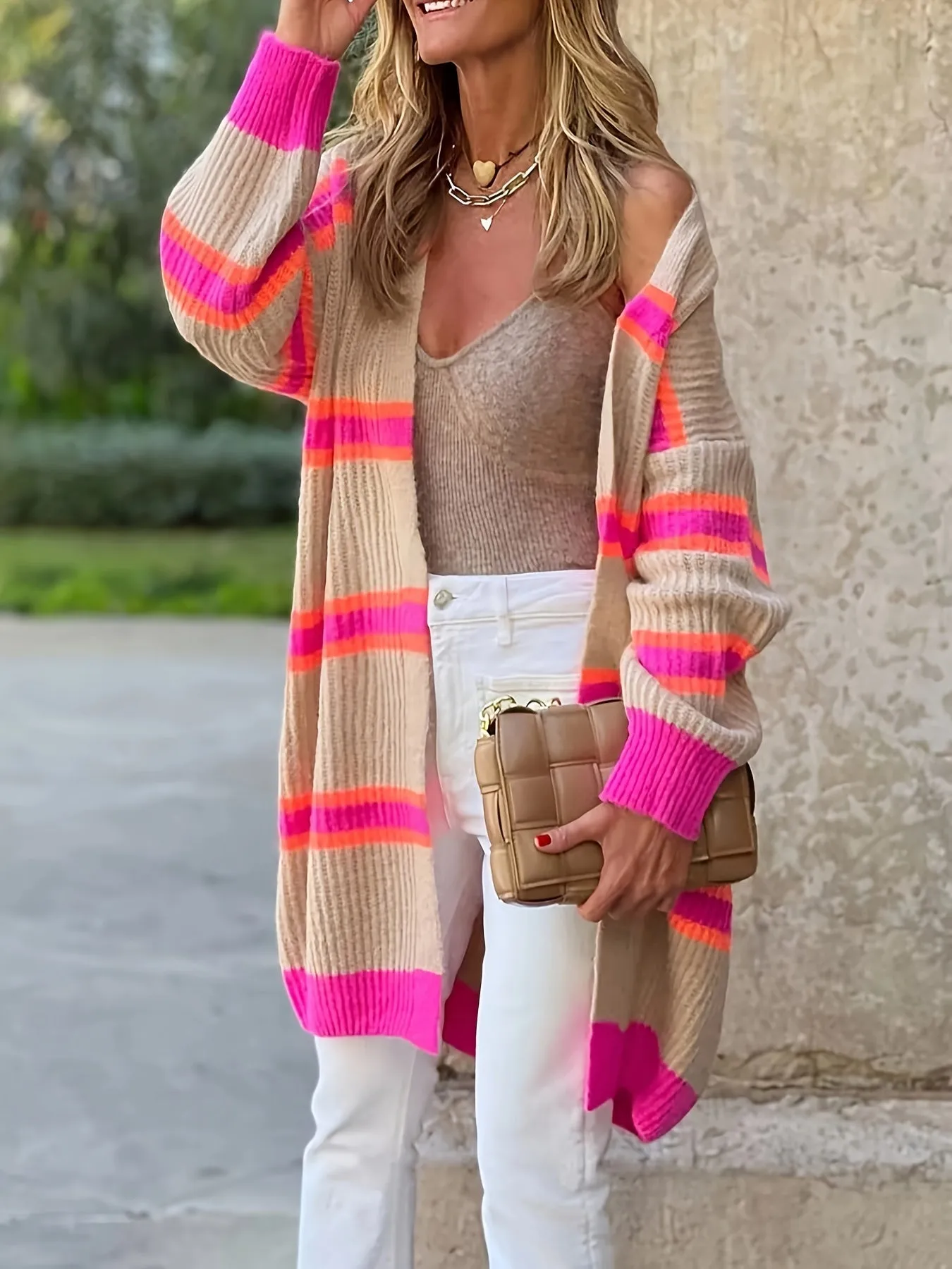 Women's Multi-Color Patchwork Cardigan