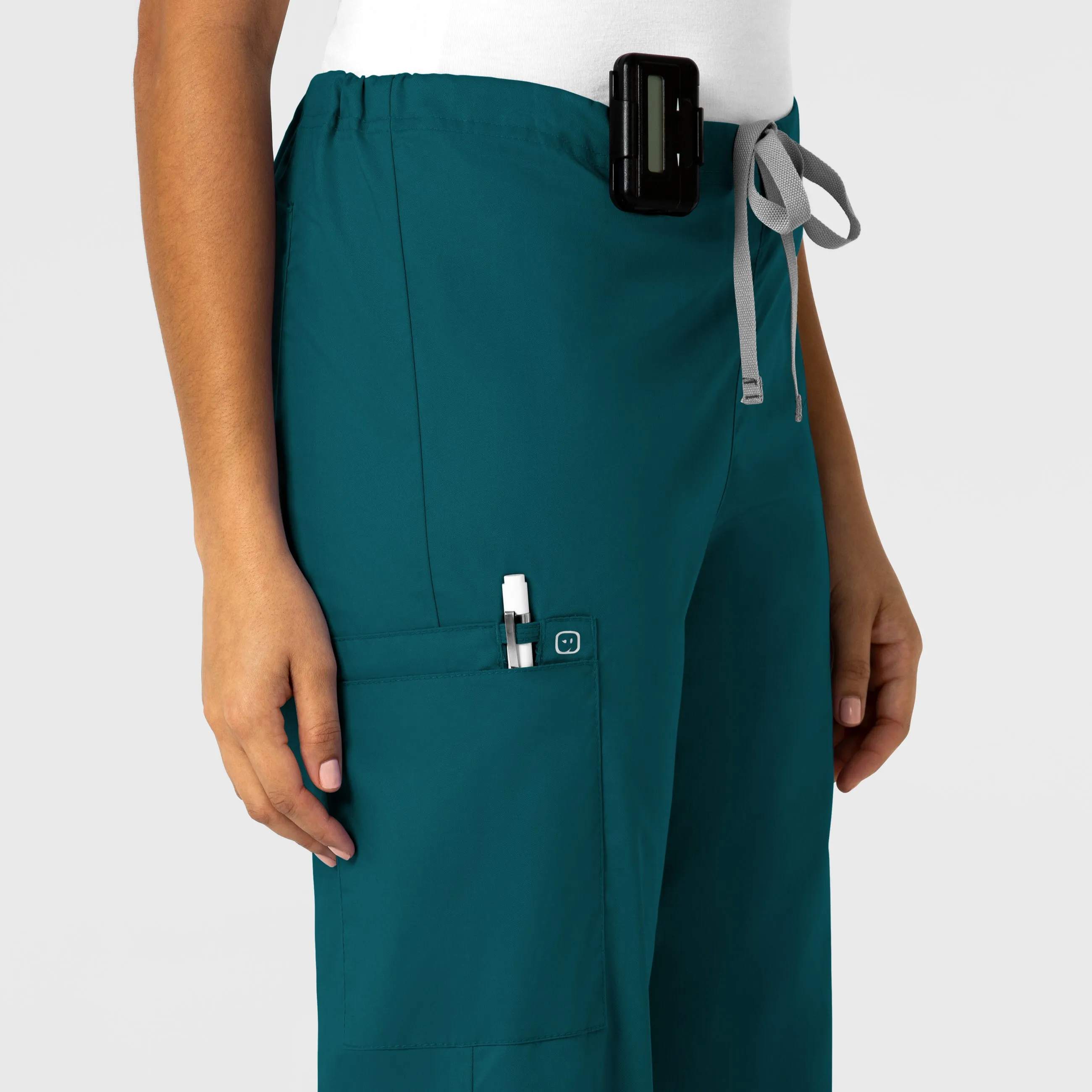 WonderWORK 500 Unisex Drawstring Cargo Scrub Pants Caribbean Blue