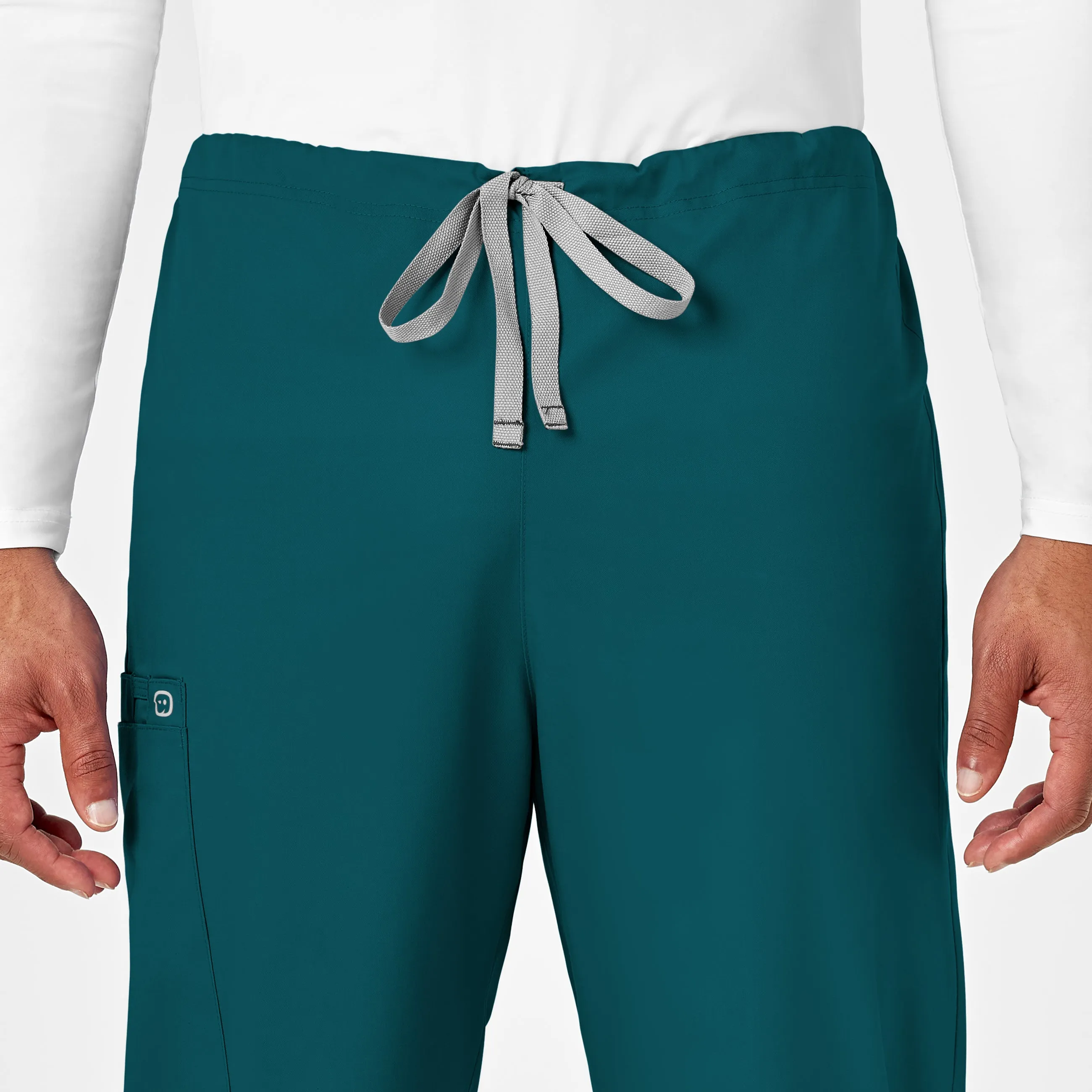 WonderWORK 500 Unisex Drawstring Cargo Scrub Pants Caribbean Blue