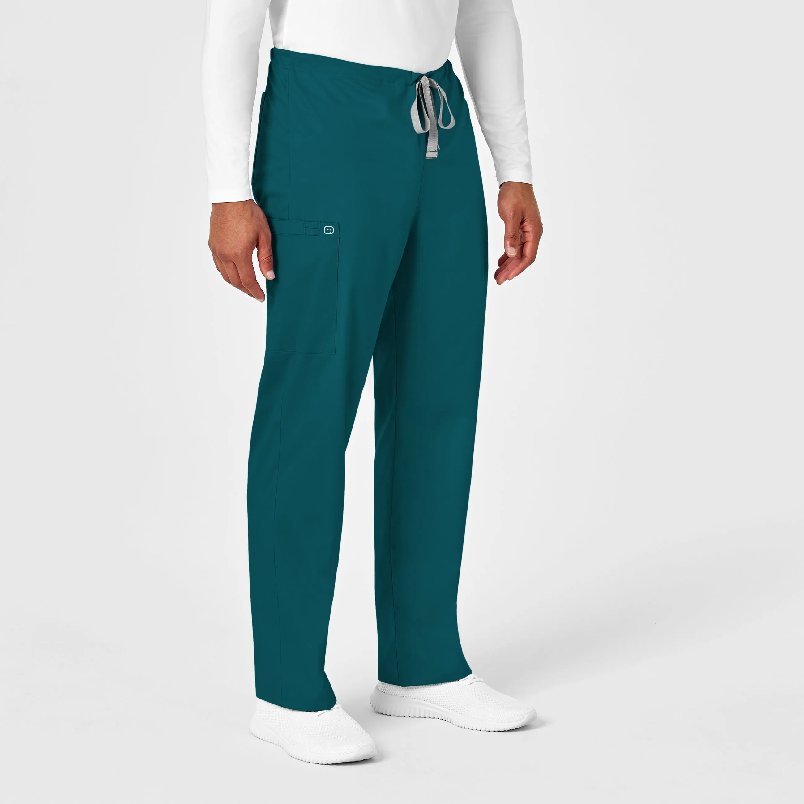 WonderWORK 500 Unisex Drawstring Cargo Scrub Pants Caribbean Blue