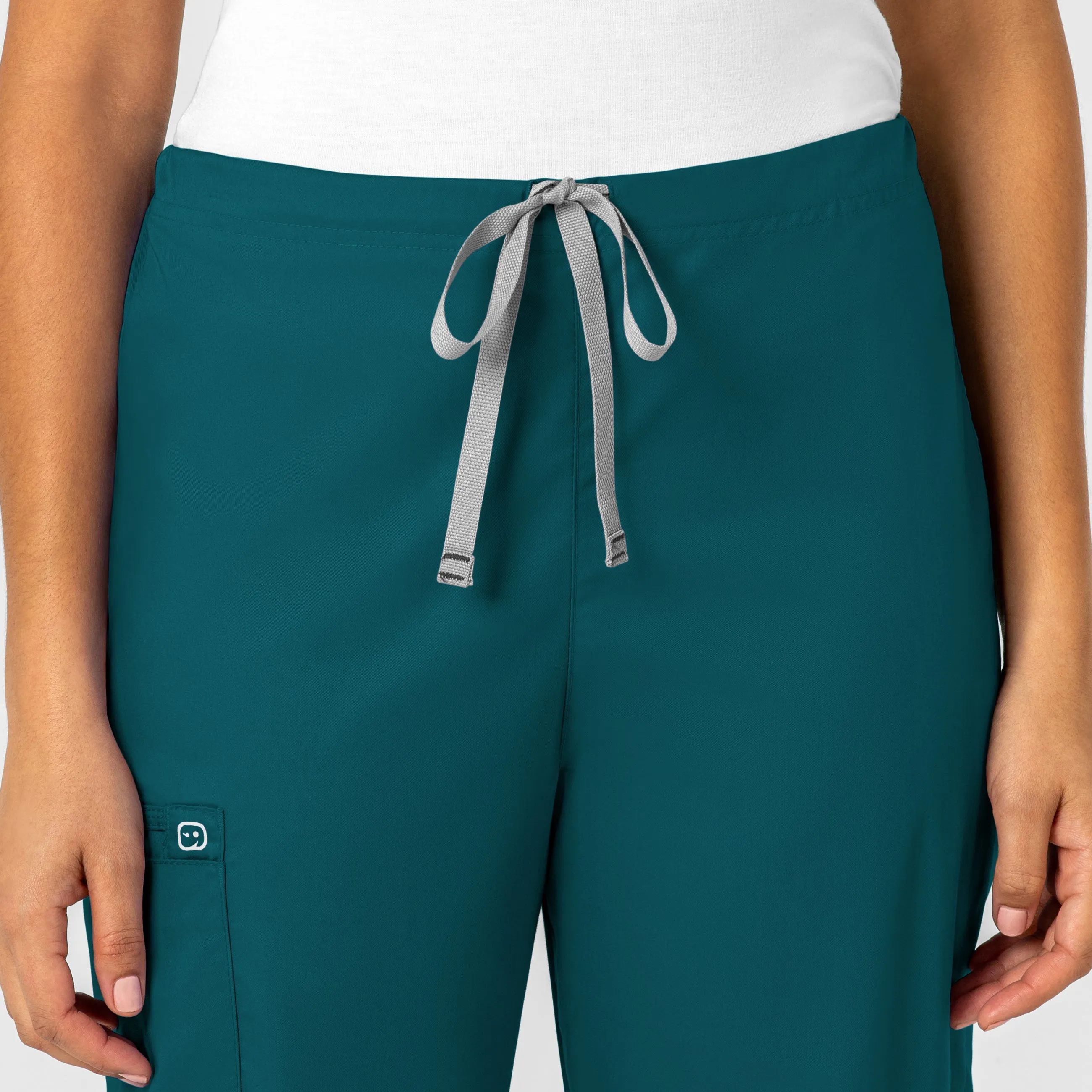 WonderWORK 500 Unisex Drawstring Cargo Scrub Pants Caribbean Blue
