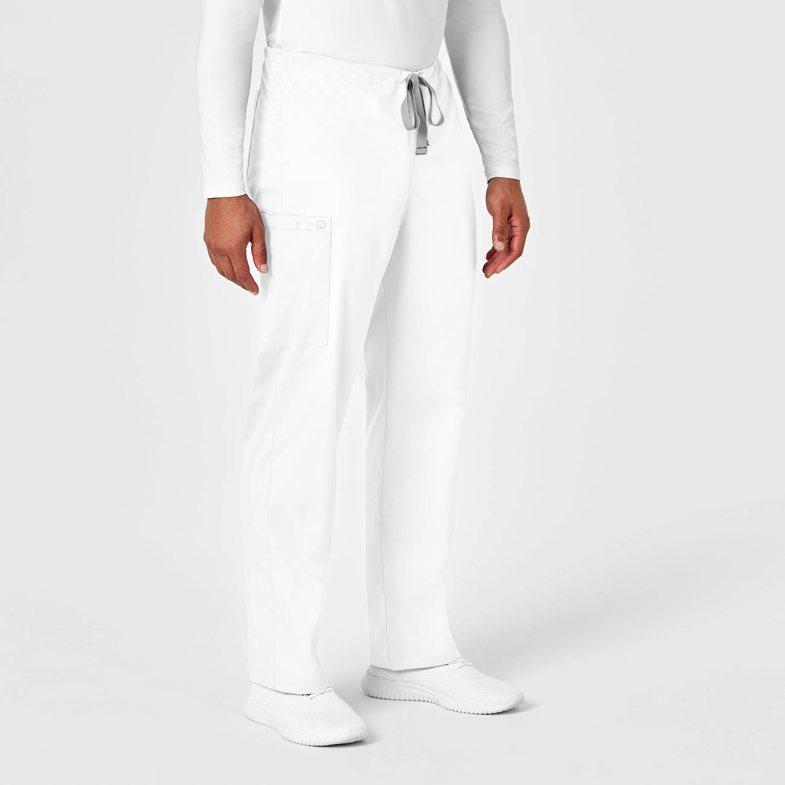 WonderWORK 500 Unisex Drawstring Cargo Scrub Pants White