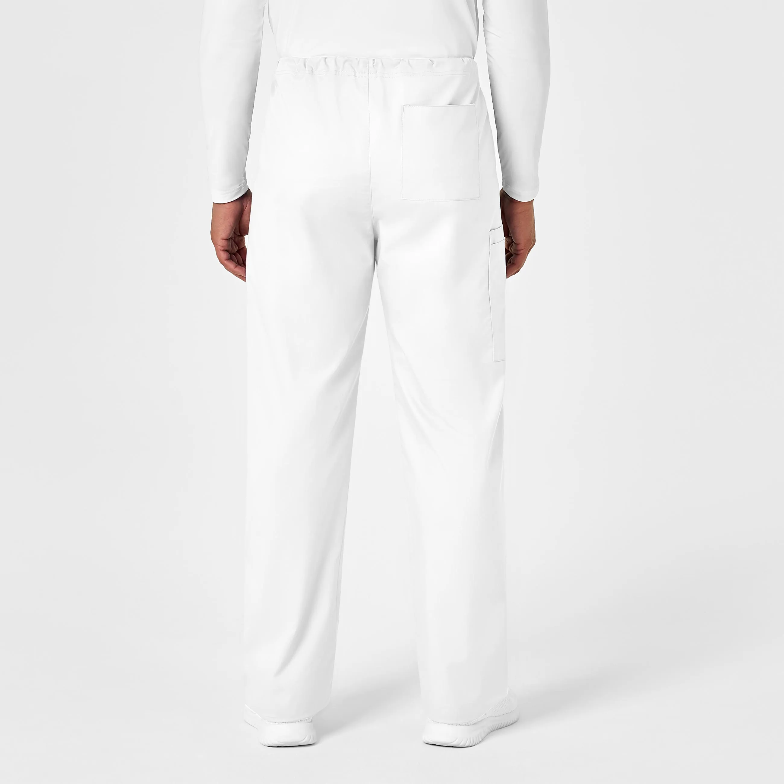 WonderWORK 500 Unisex Drawstring Cargo Scrub Pants White