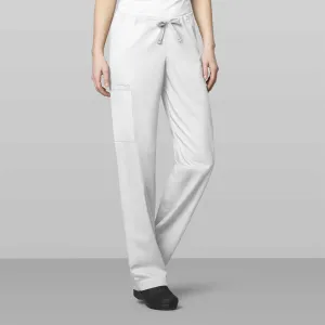 WonderWORK 500 Unisex Drawstring Cargo Scrub Pants White