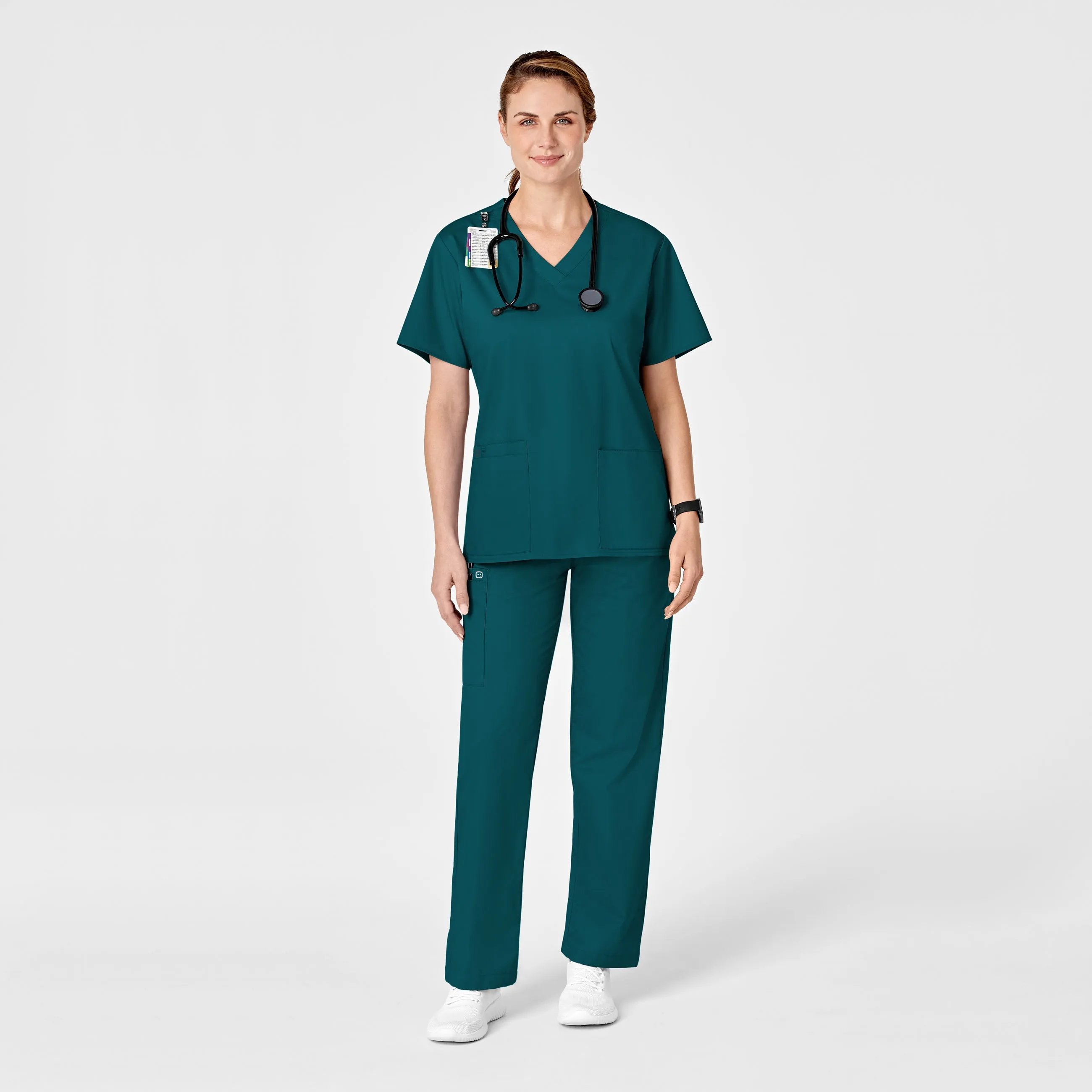 WonderWORK 501 Pull-On Cargo Scrub Pants Caribbean Blue
