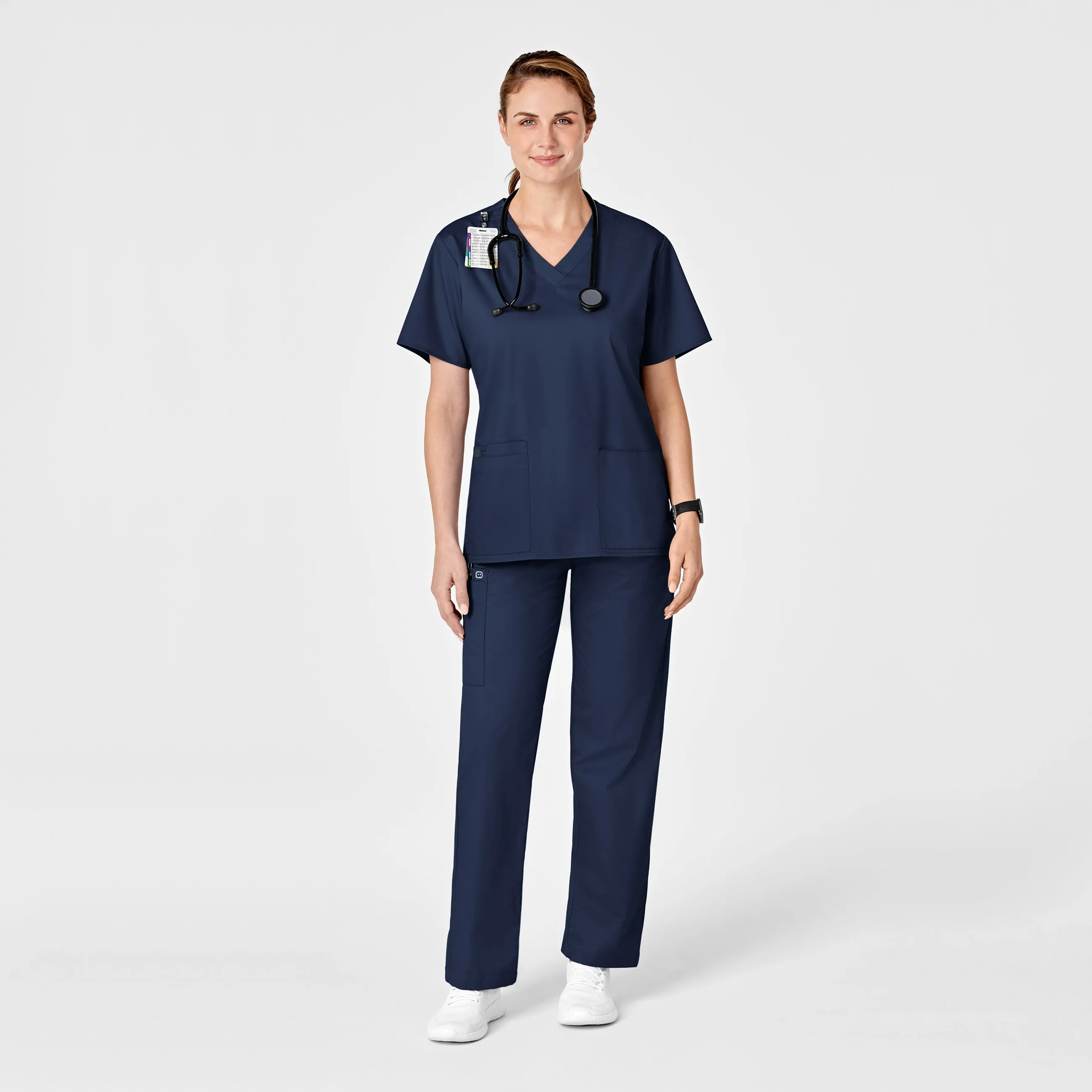 WonderWORK 501 Pull-On Cargo Scrub Pants Navy