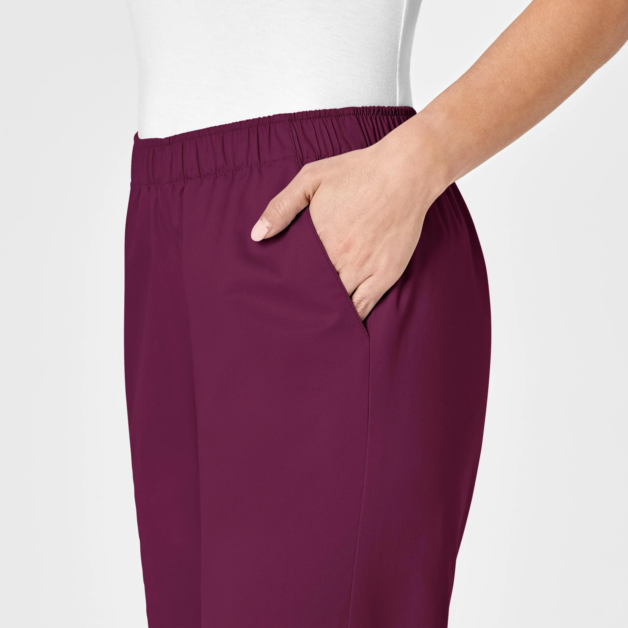 WonderWORK 501 Pull-On Cargo Scrub Pants Wine