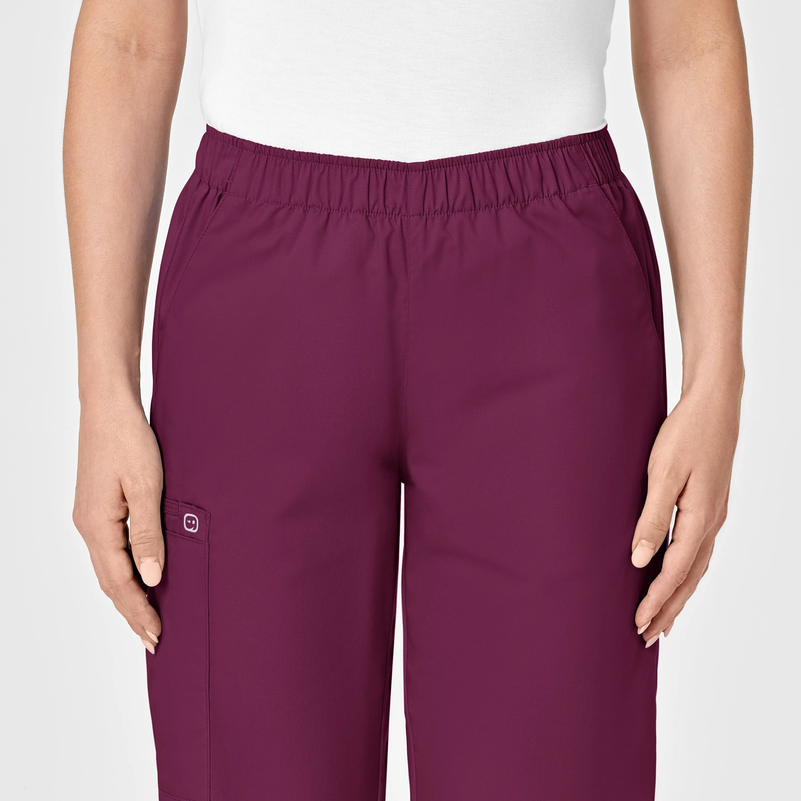 WonderWORK 501 Pull-On Cargo Scrub Pants Wine