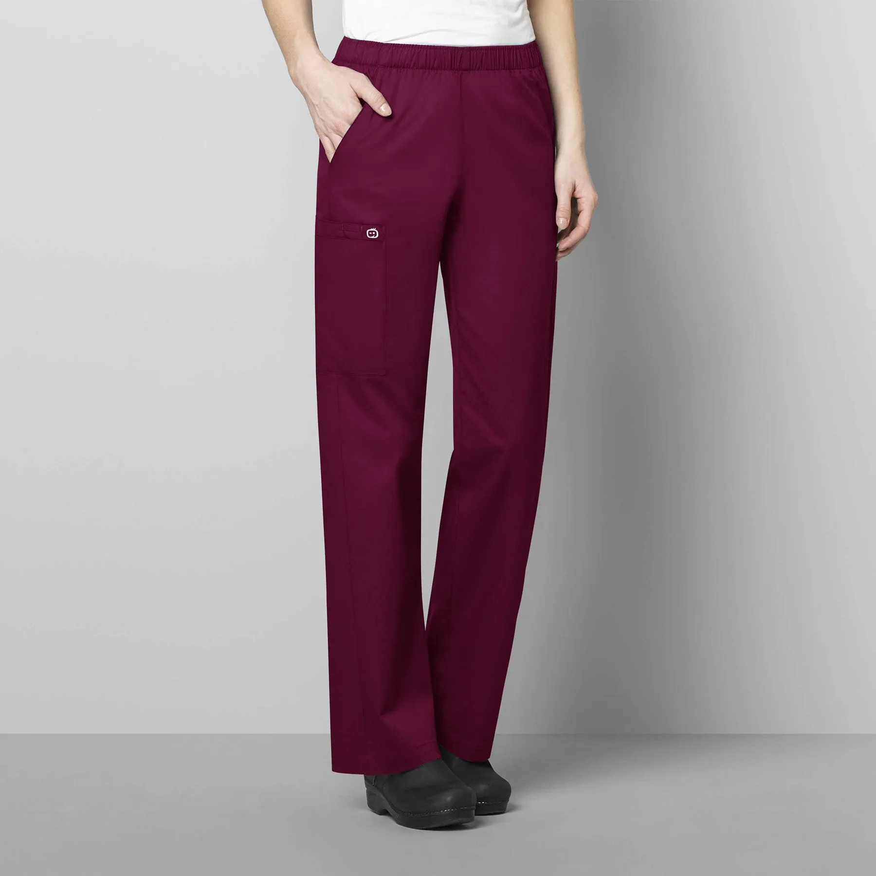 WonderWORK 501 Pull-On Cargo Scrub Pants Wine