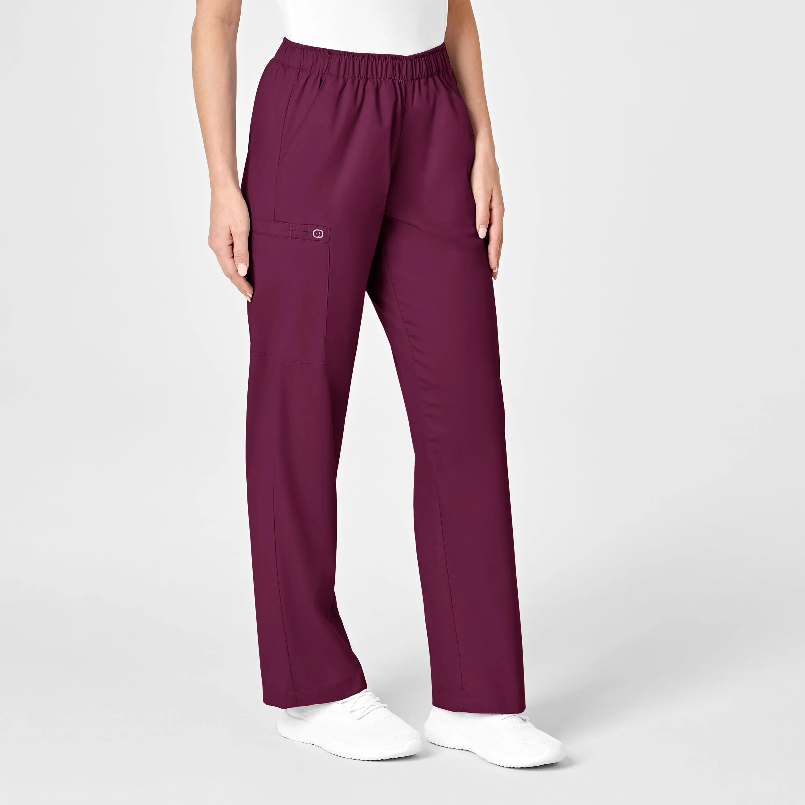 WonderWORK 501 Pull-On Cargo Scrub Pants Wine