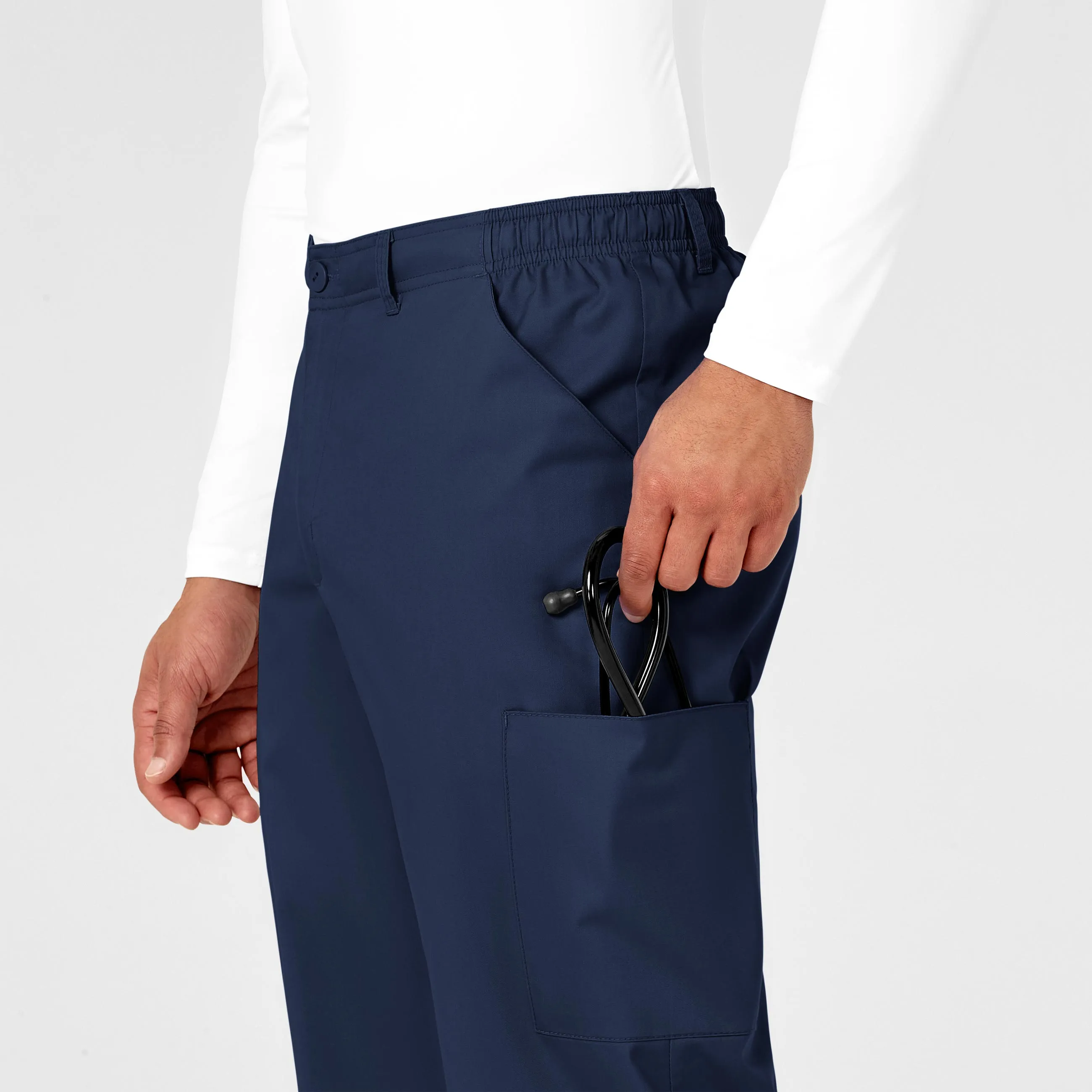 WonderWORK 503 Men's Cargo Scrub Pants Navy