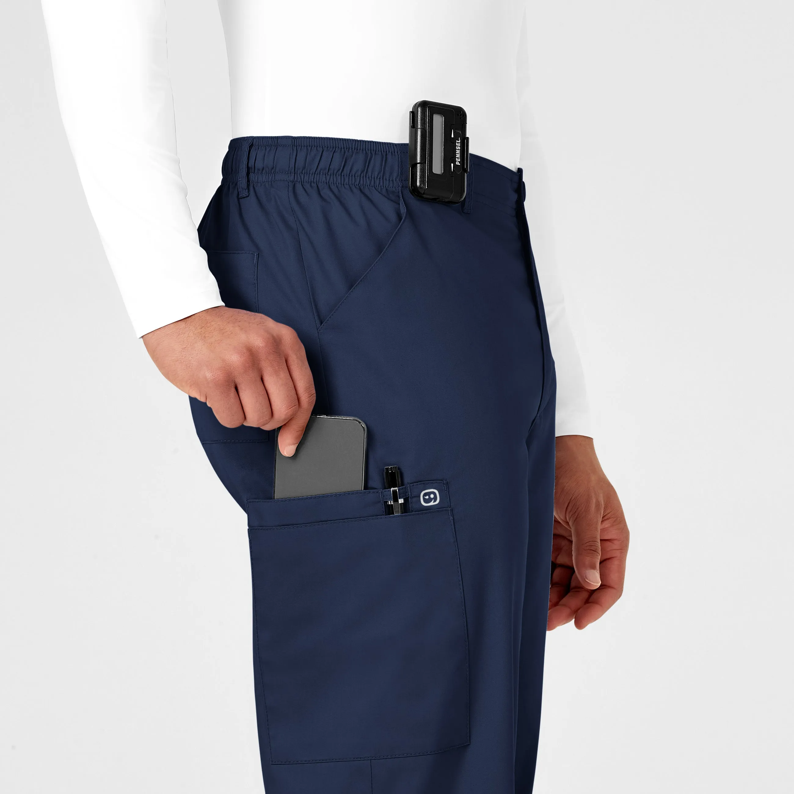 WonderWORK 503 Men's Cargo Scrub Pants Navy