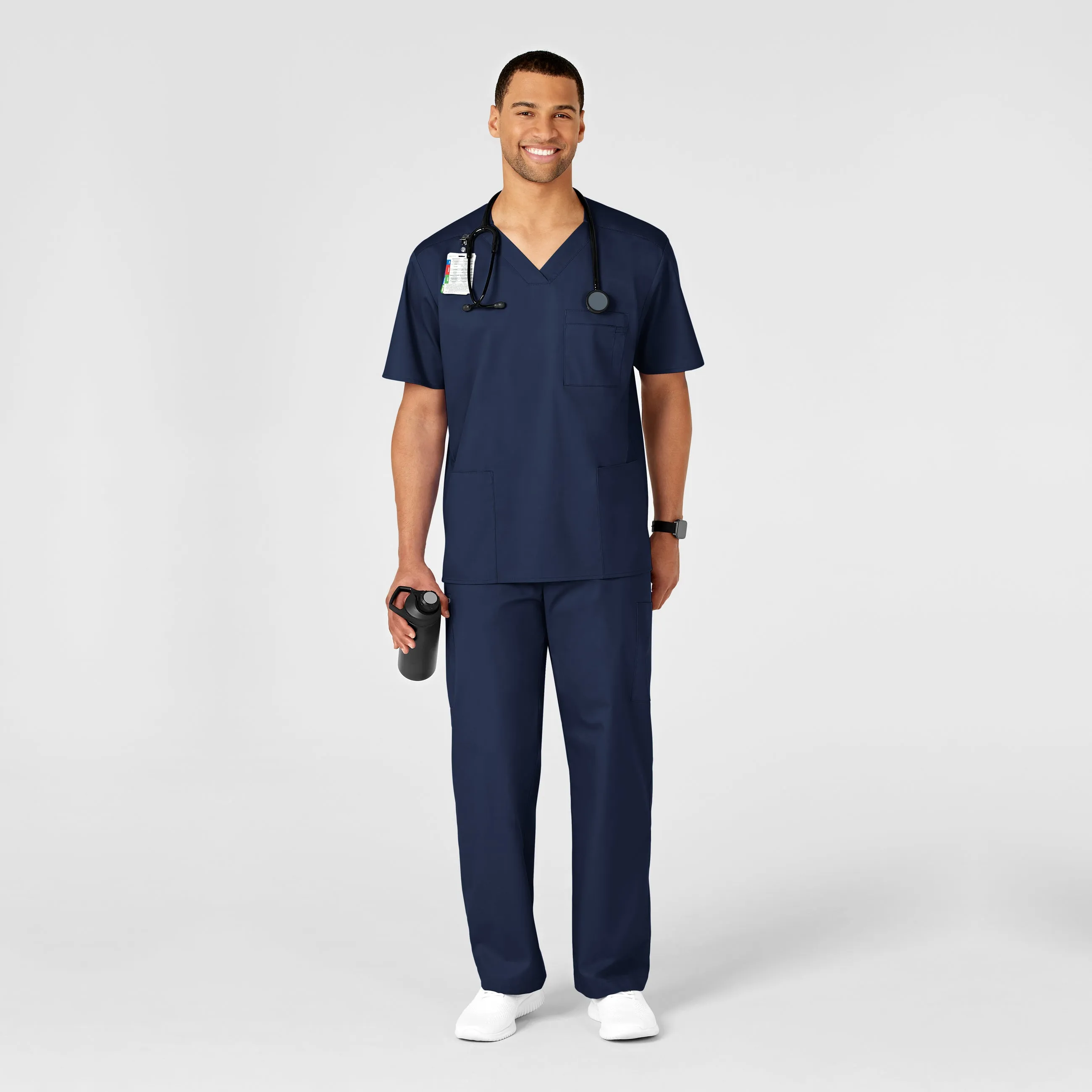 WonderWORK 503 Men's Cargo Scrub Pants Navy
