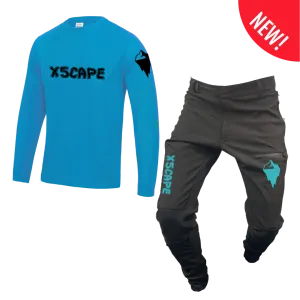 X5CAPE Rebellion Long Sleeve Mountain Bike Race Kit - Black & Sapphire