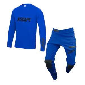 X5CAPE Rebellion Royal Blue Carbon Fibre Mountain Bike Race Kit