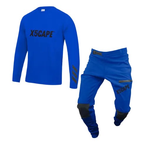 X5CAPE Rebellion Royal Blue Carbon Fibre Mountain Bike Race Kit
