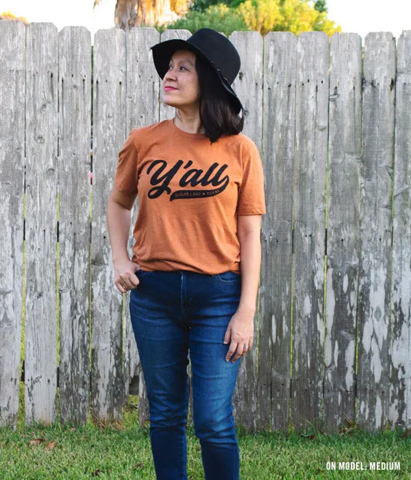 Y'all Sugar Land Tee - Burnt Orange